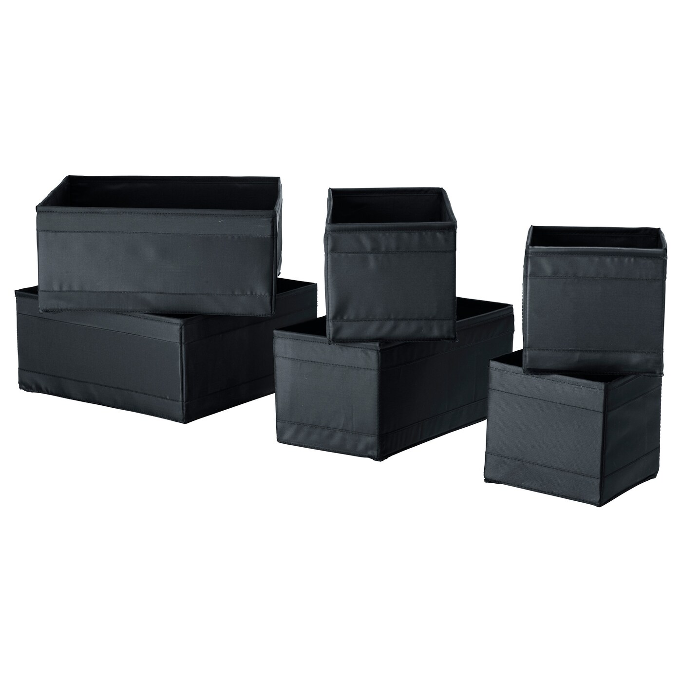 Skubb Box Set Of 6 Black Ikea