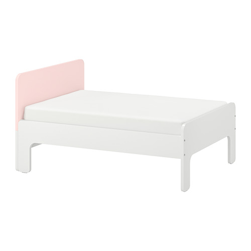 SLÄKT bed frame with underbed and storage white IKEA