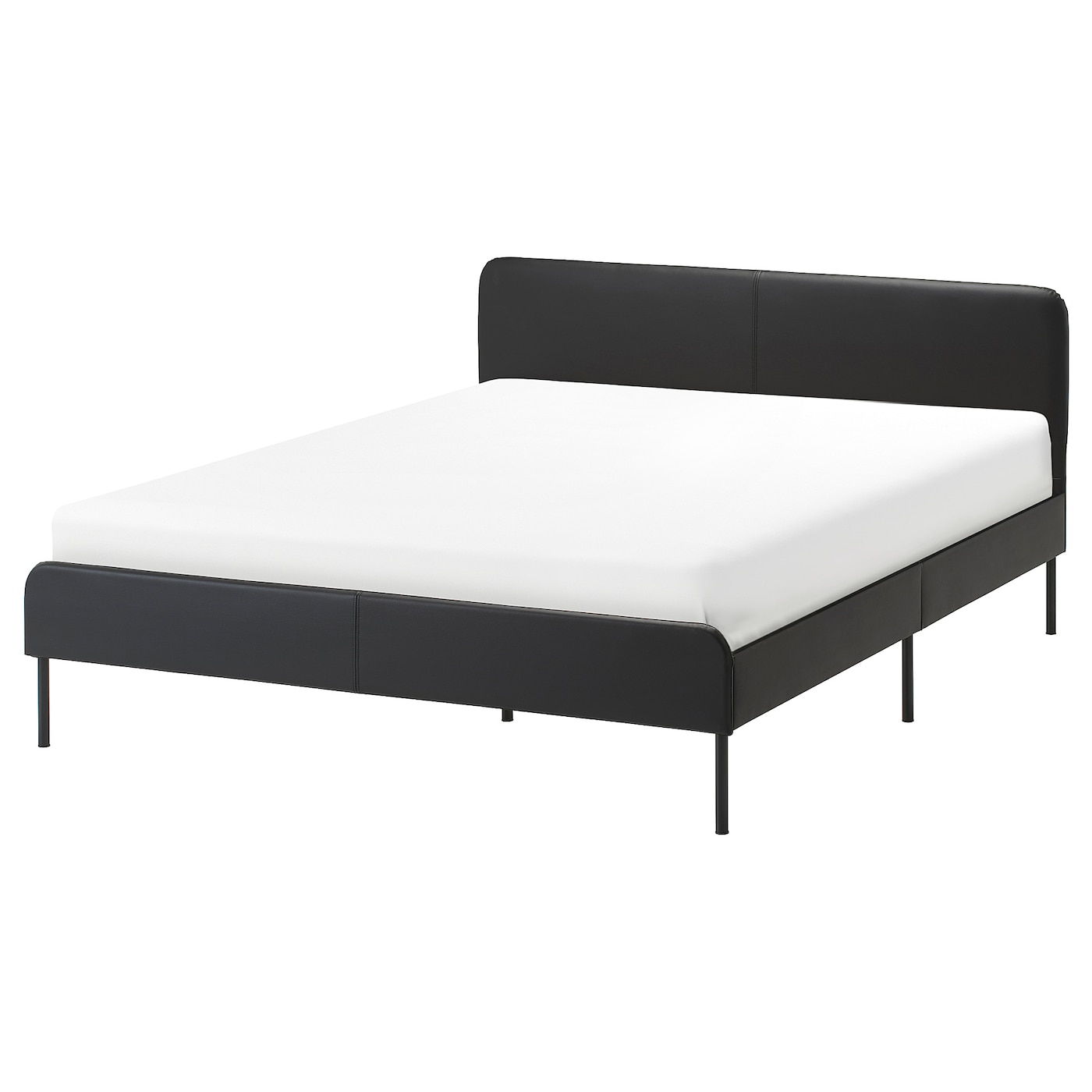 Slaapkamer Tactiel gevoel handelaar SLATTUM upholstered bed frame Bomstad black 150x200 cm - IKEA