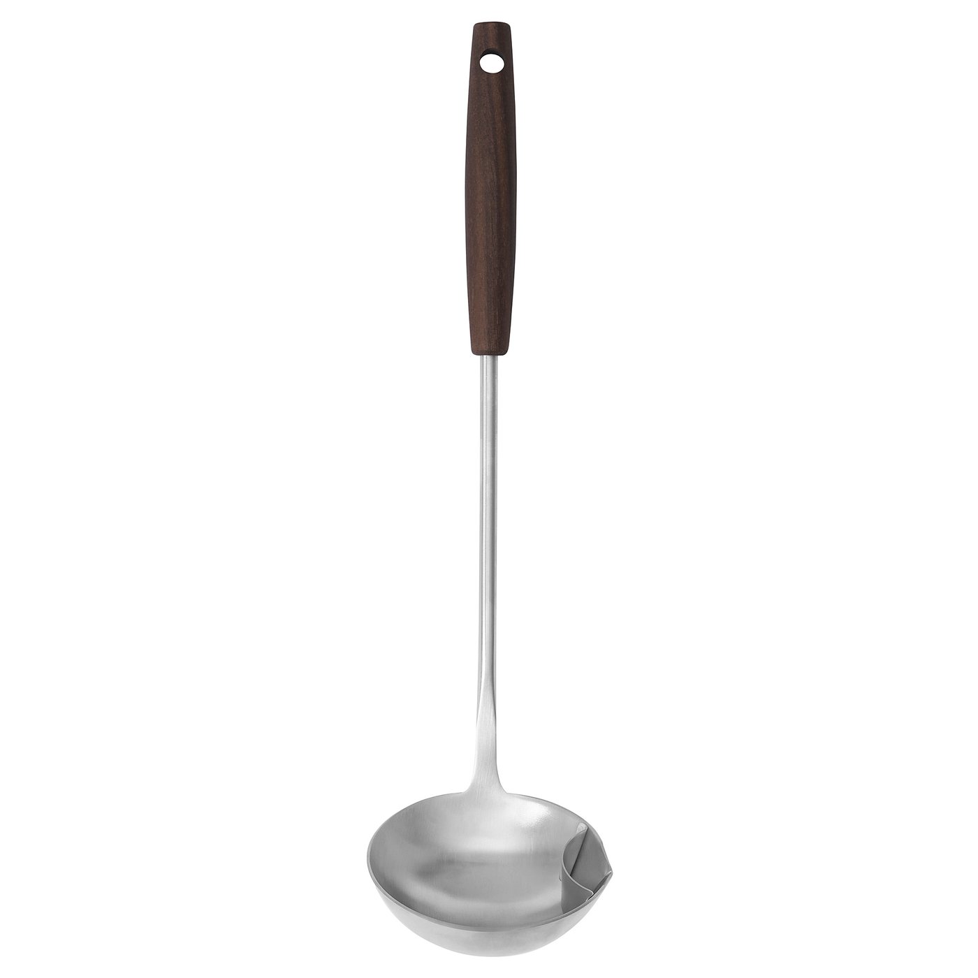 SLITSTARK ladle with separator stainless steel/walnut IKEA