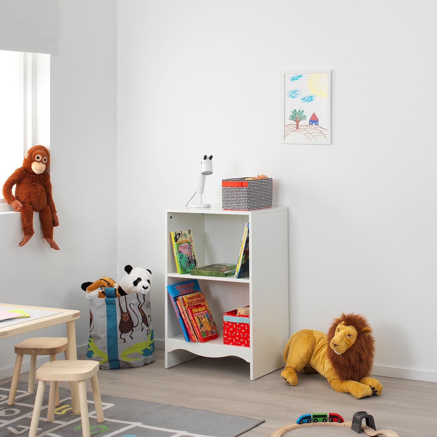 ikea bookshelf changing table