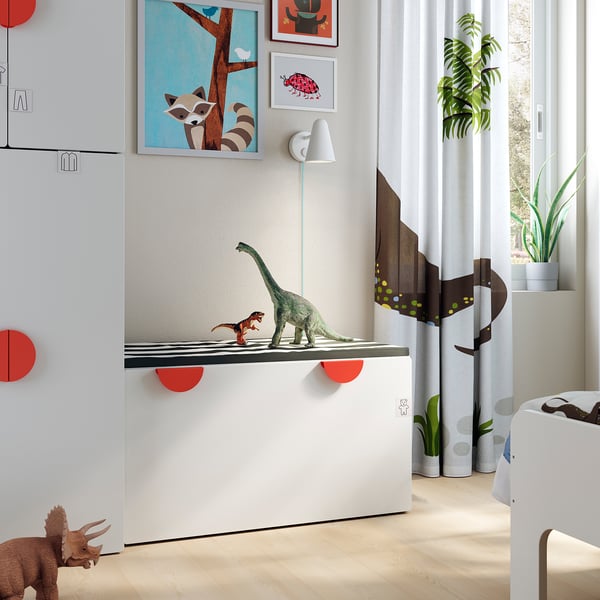 SMÅSTAD Bench with toy storage white/white IKEA