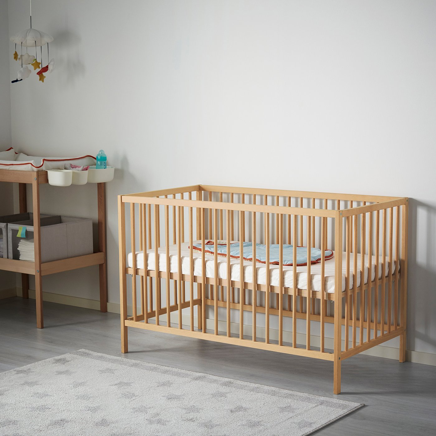 ikea baby cot with drawers