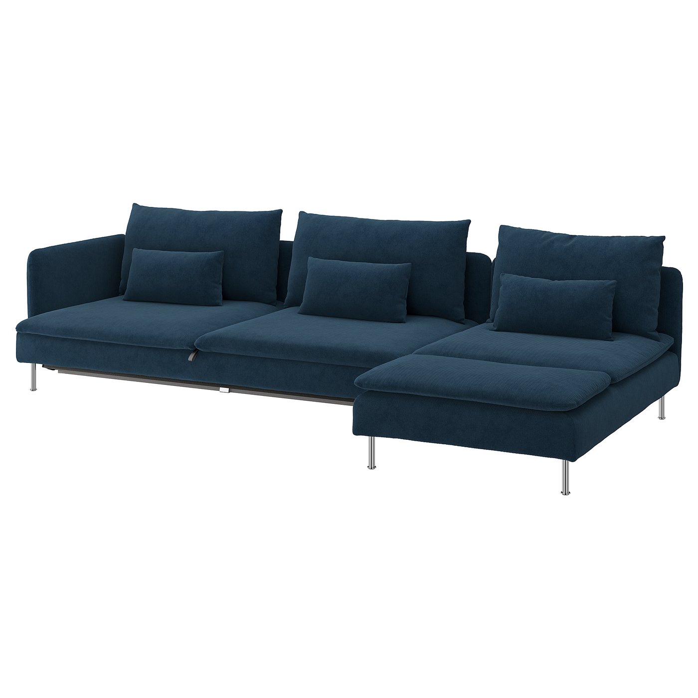 SÖDERHAMN with chaise longue with open end/Kelinge хар хөх