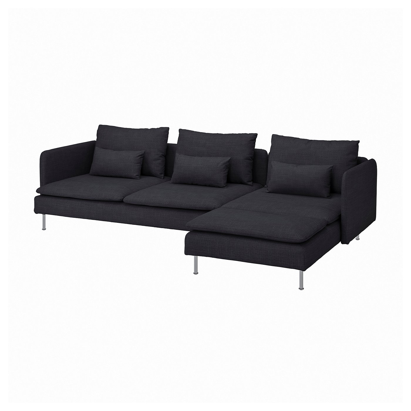 SÖDERHAMN 4seat sofa with chaise longue/Hillared anthracite 193.950.11