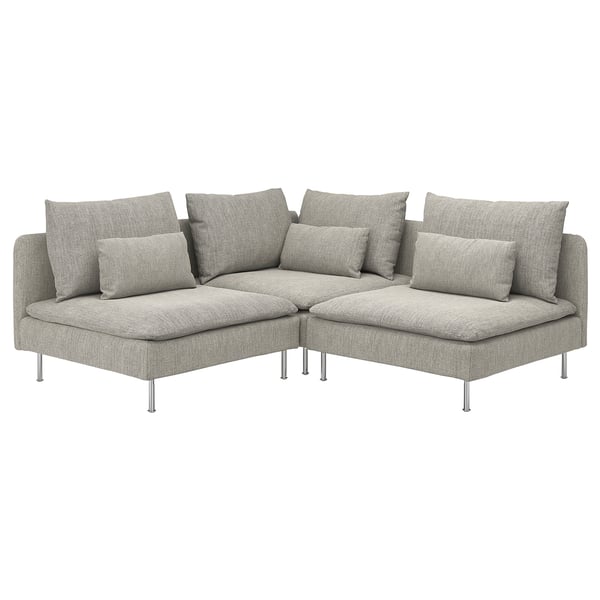 Soderhamn Corner Sofa 3 Seat Viarp Beige Brown Ikea