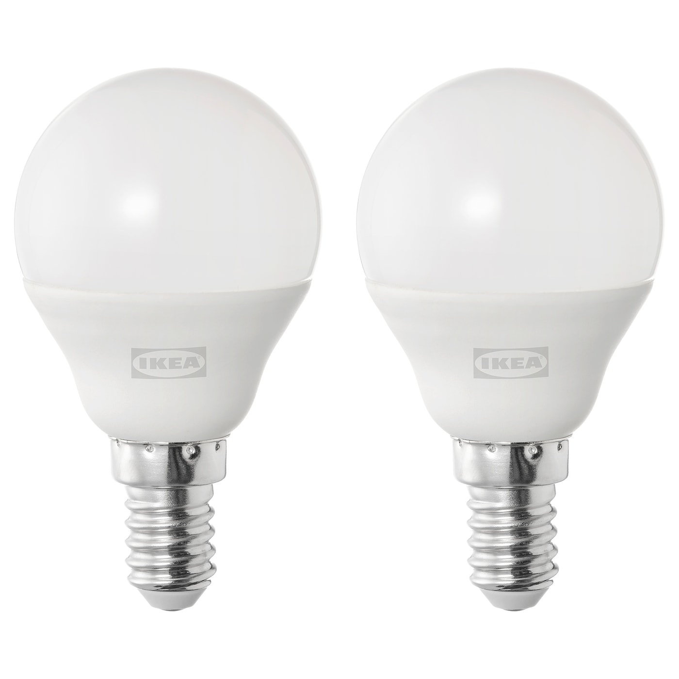 SOLHETTA LED bulb E14 470 lumen globe opal white IKEA