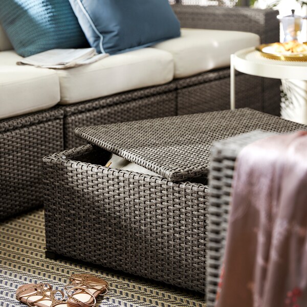 Solleron 3 Seat Modular Sofa Outdoor Dark Grey Froson Duvholmen Beige Ikea