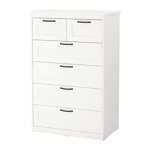 Songesand Chest Of 6 Drawers White Ikea