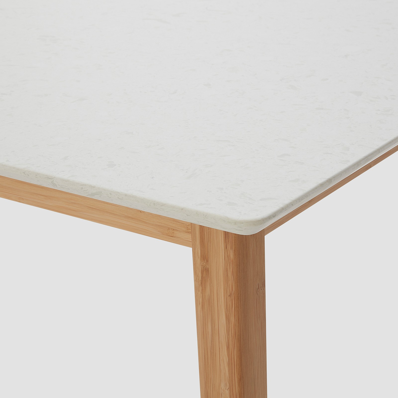 STENARED Dining table, stone effect quartz/bamboo, 140x75 cm IKEA
