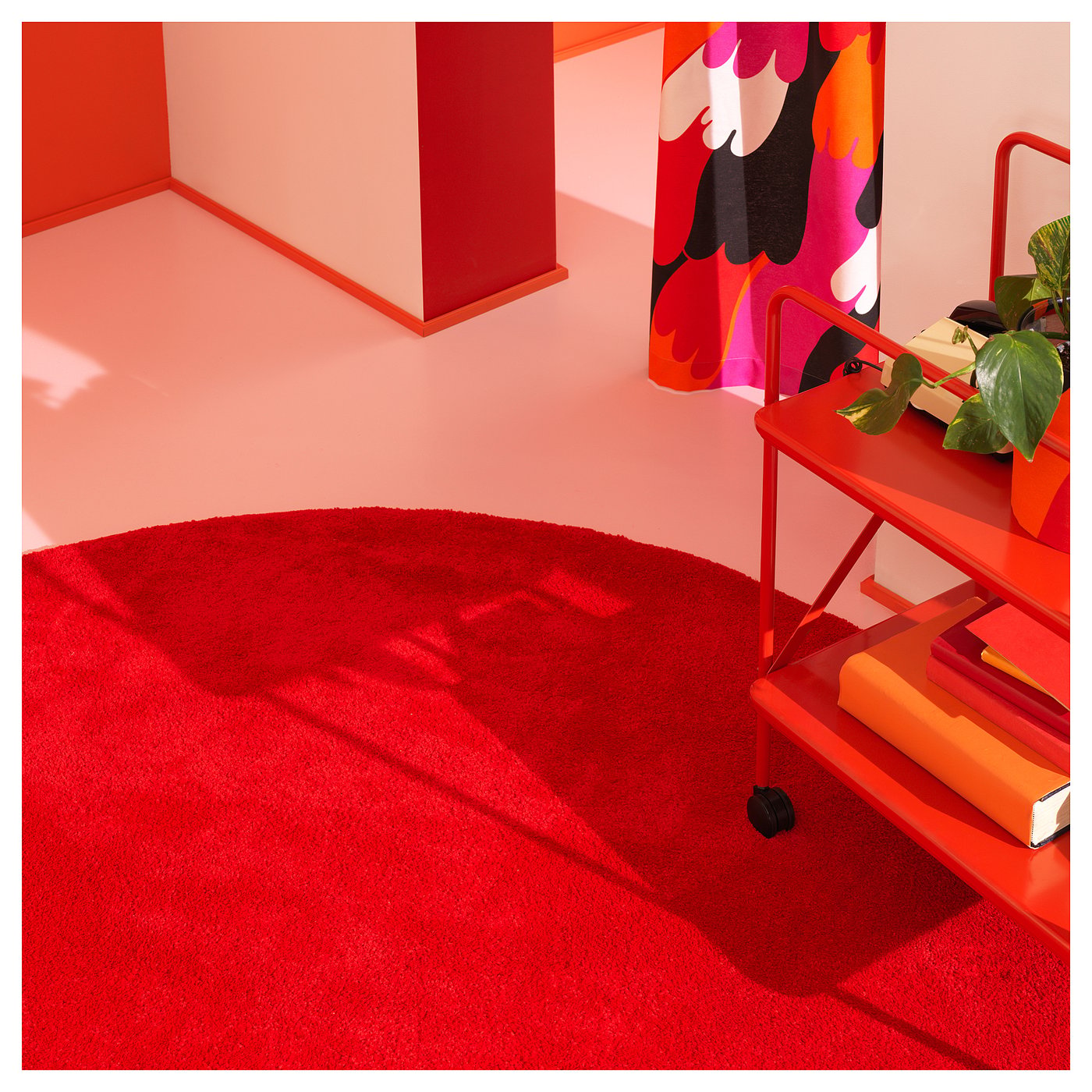 STOENSE rug, low pile red - IKEA