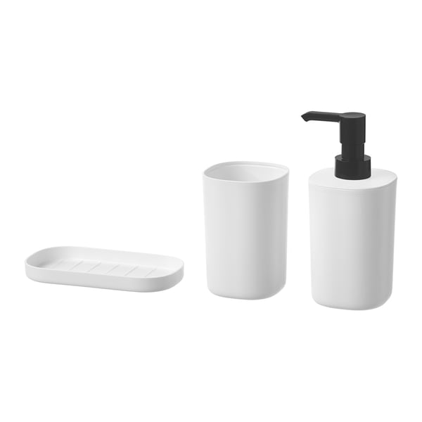 Storavan 3 Piece Bathroom Set White Ikea