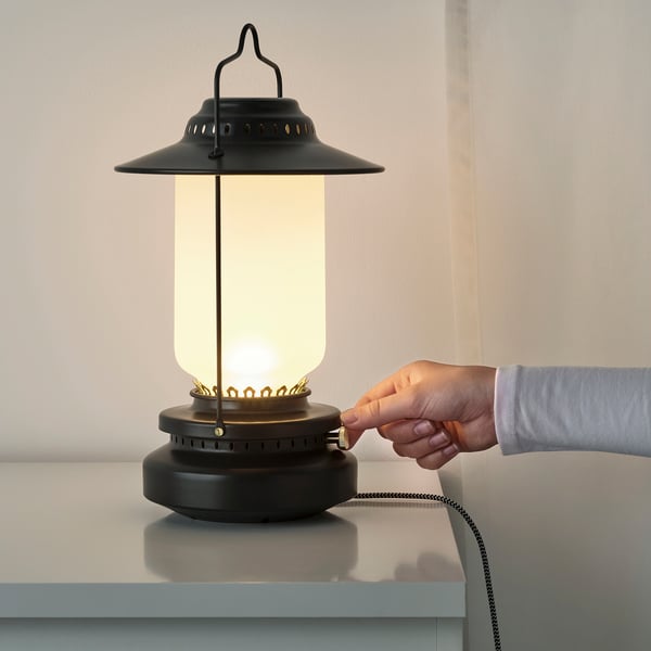 STORHAGA LED table lamp - dimmable outdoor/black - IKEA