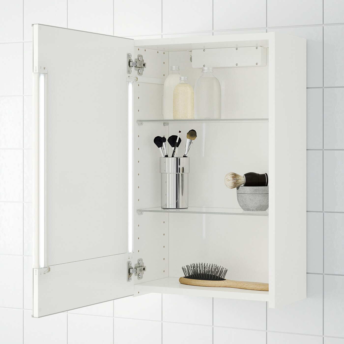 Storjorm Mirror Cab 1 Door Built In Lighting White Ikea