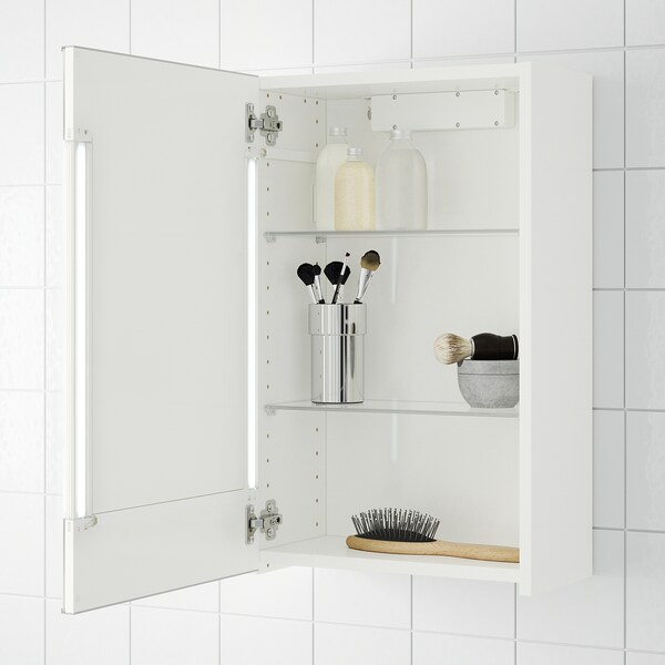 Storjorm Mirror Cab 1 Door Built In Lighting White Ikea