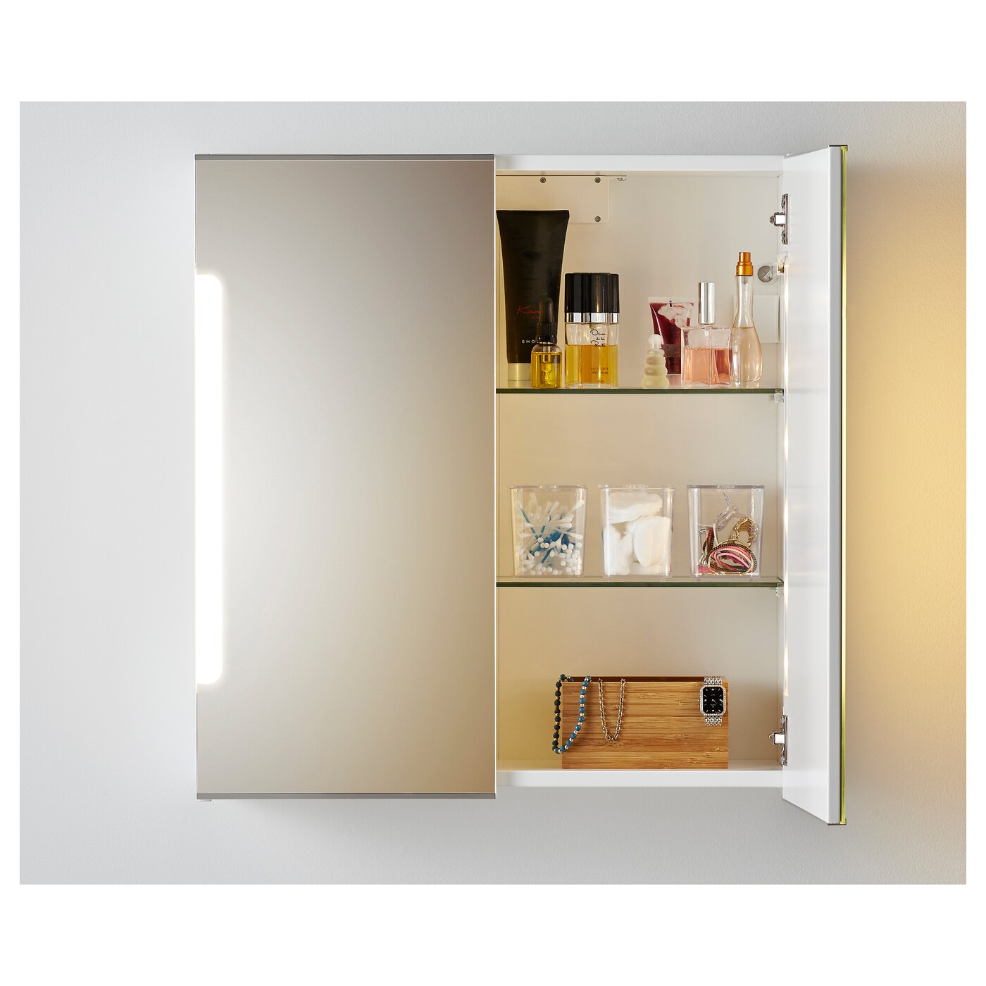 Storjorm Mirror Cab 2 Door Built In Lighting White Ikea