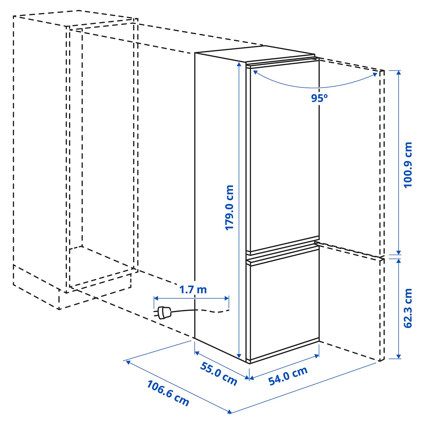 Size Of Standard Fridge Freezer at Marcia Deer blog