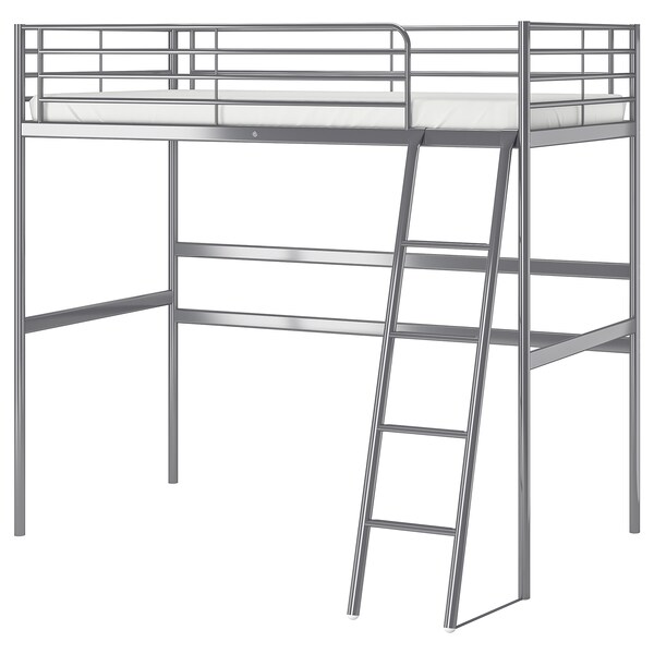 Svarta Loft Bed Frame Silver Colour Ikea