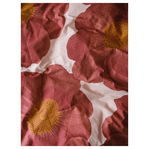 SVARTKLINT duvet cover and pillowcase light pink/dark pink 705.410.28 IKEA