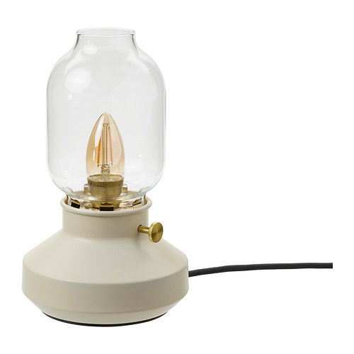 DEJSA table lamp beige/opal white glass IKEA