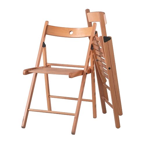 TERJE Folding chair IKEA You can fold the chair, so it takes less space when you're not using it.