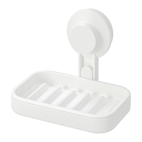 TISKEN toothbrush holder with suction cup white IKEA