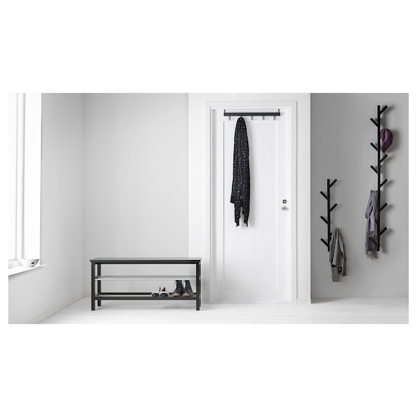 Tjusig Bench With Shoe Storage Black Ikea