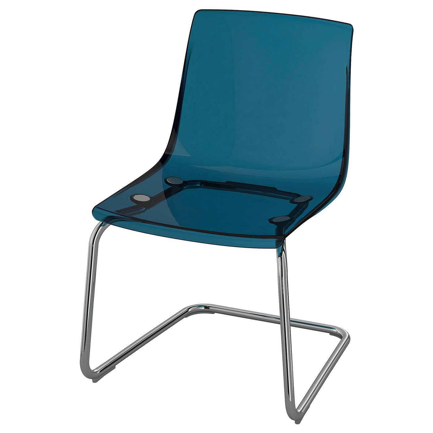 tobias chair  bluechromeplated