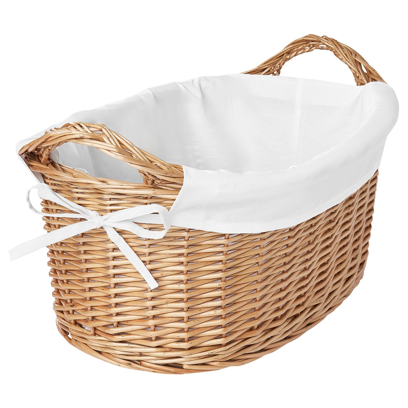 tolkning laundry basket handmade willow - ikea