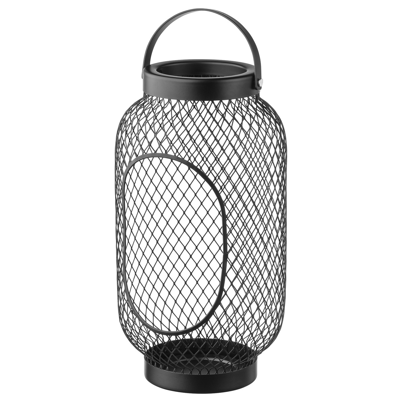 TOPPIG lantern for block candle black IKEA