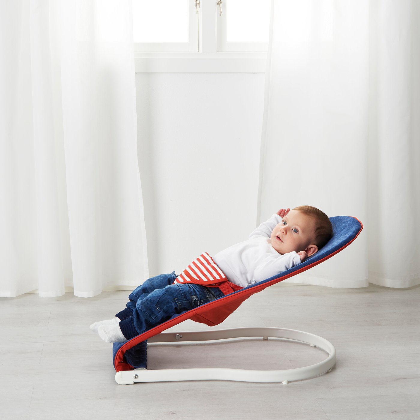 red baby bouncer
