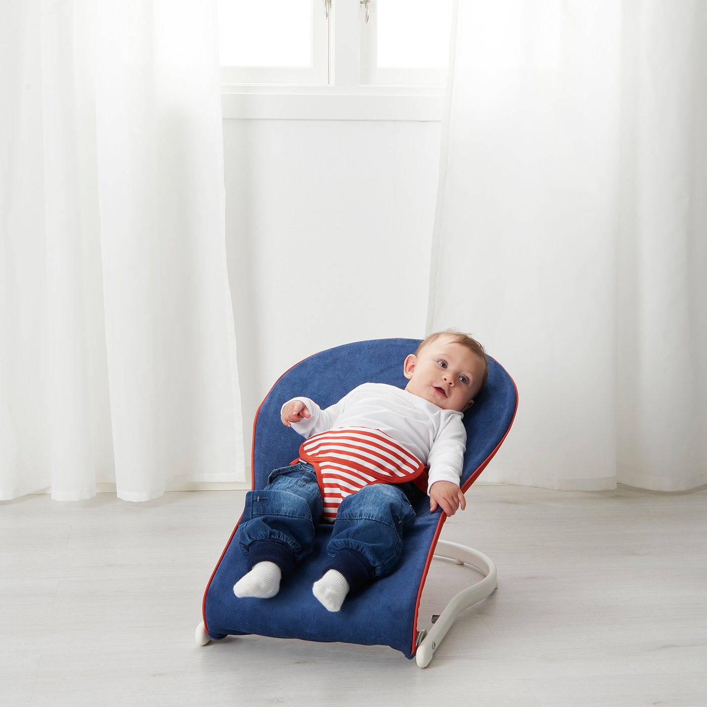 red baby bouncer