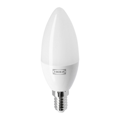 SOLHETTA LED bulb E14 470 lumen chandelier/opal white IKEA