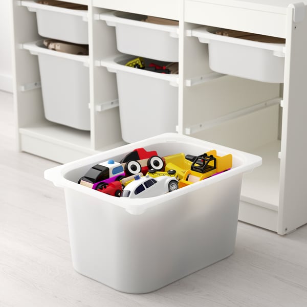 TROFAST Storage combination with boxes white, turquoise IKEA