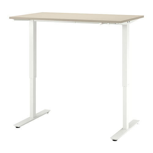 RODULF desk sit/stand grey/white IKEA
