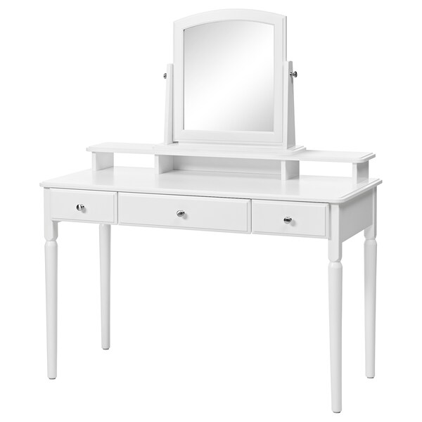 Tyssedal Dressing Table With Mirror White Ikea