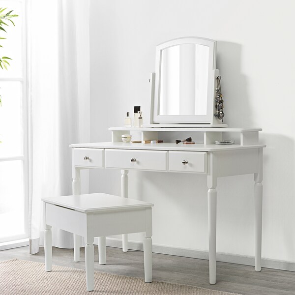 Tyssedal Dressing Table With Mirror White Ikea