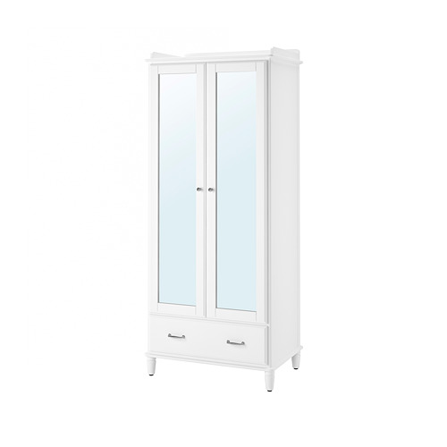 BRIMNES wardrobe with 3 doors white IKEA
