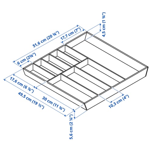 UPPDATERA cutlery tray light bamboo IKEA