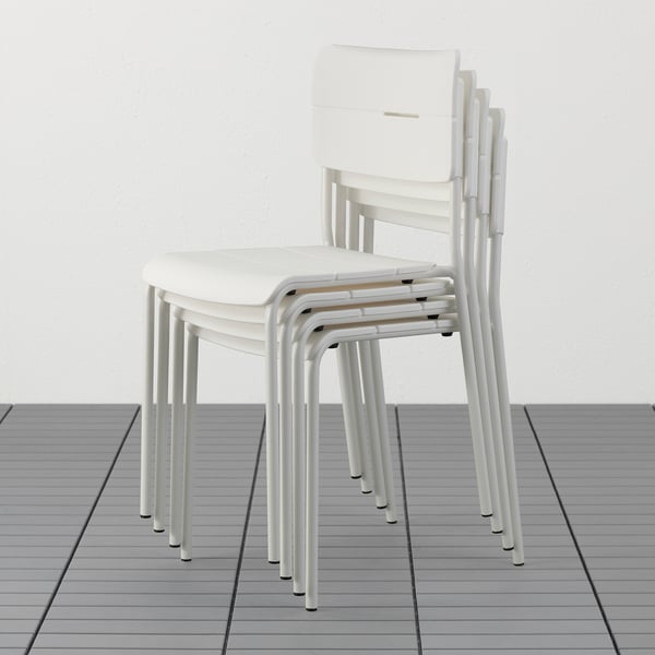 Vaddo Chair Outdoor White Ikea