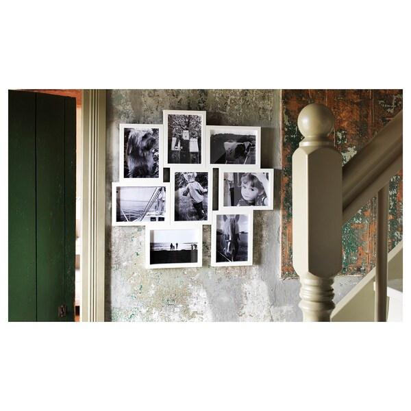 Vaxbo Collage Frame For 8 Photos White Ikea