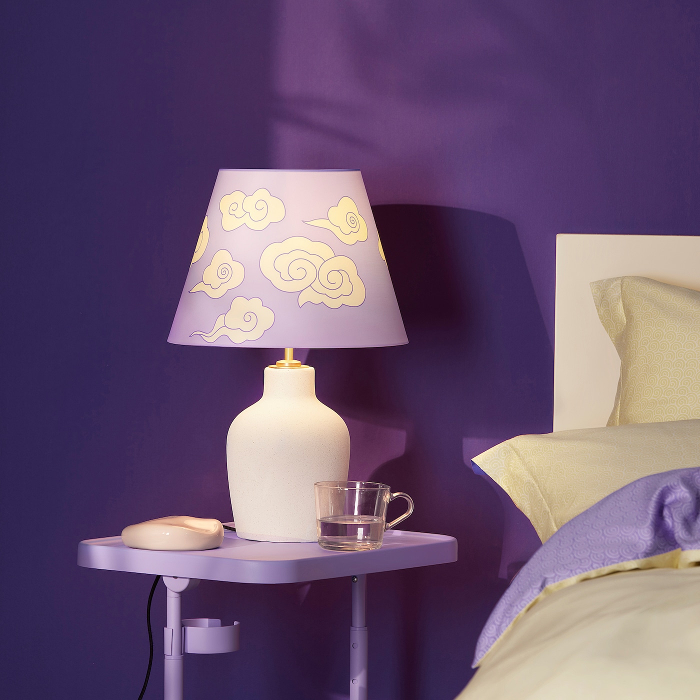 Purple lamp shop shades bedroom