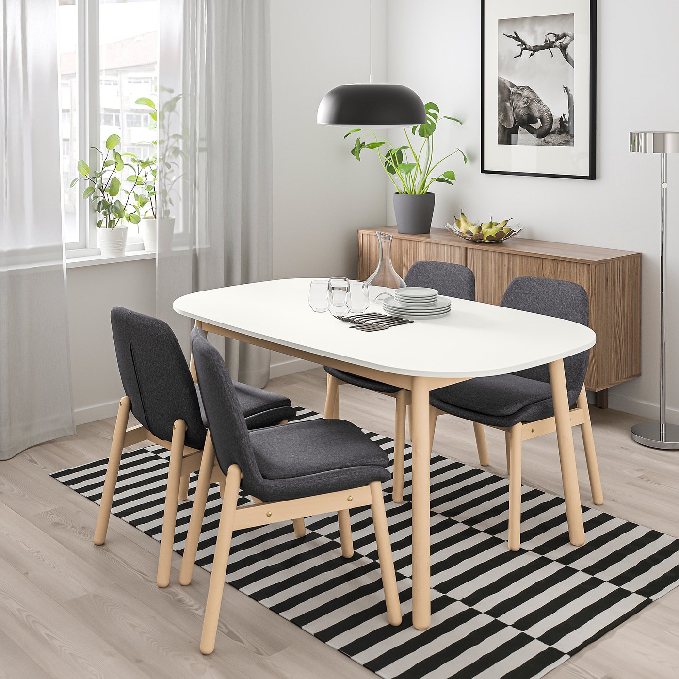 Vedbo Dining Table White Ikea
