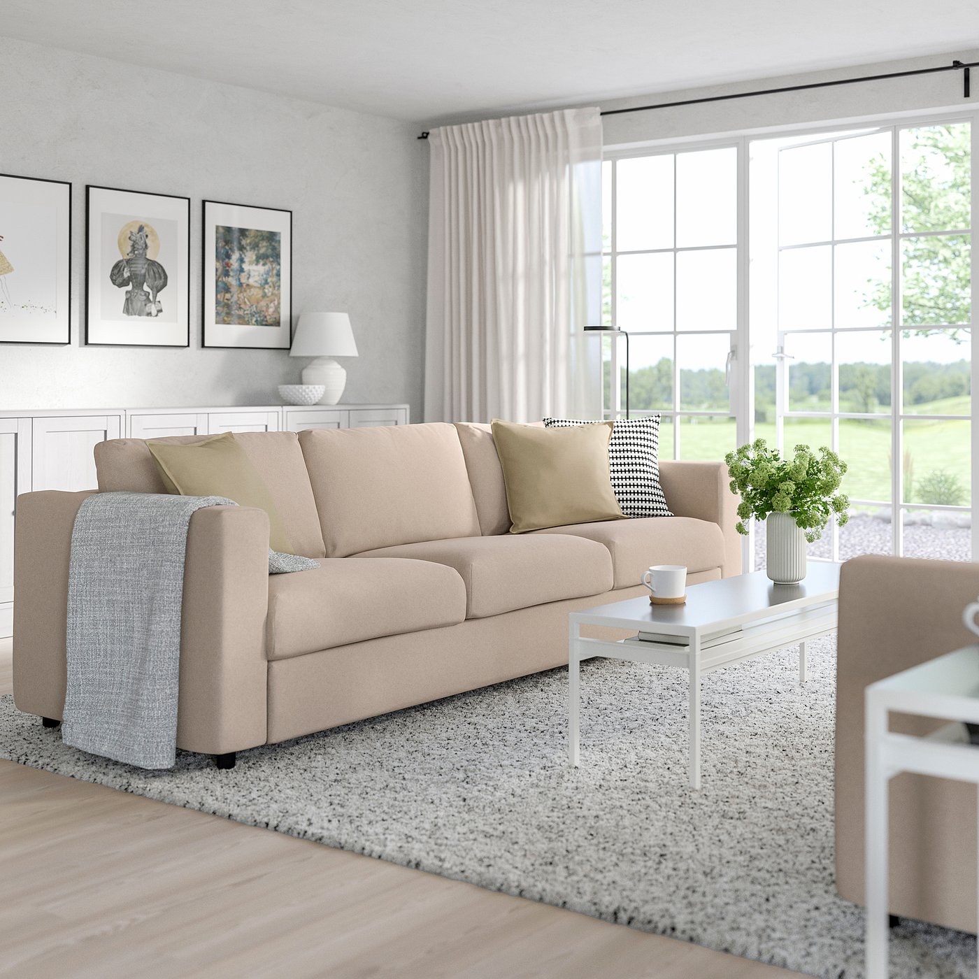 Vimle 3 Seat Sofa Tallmyra Beige Ikea