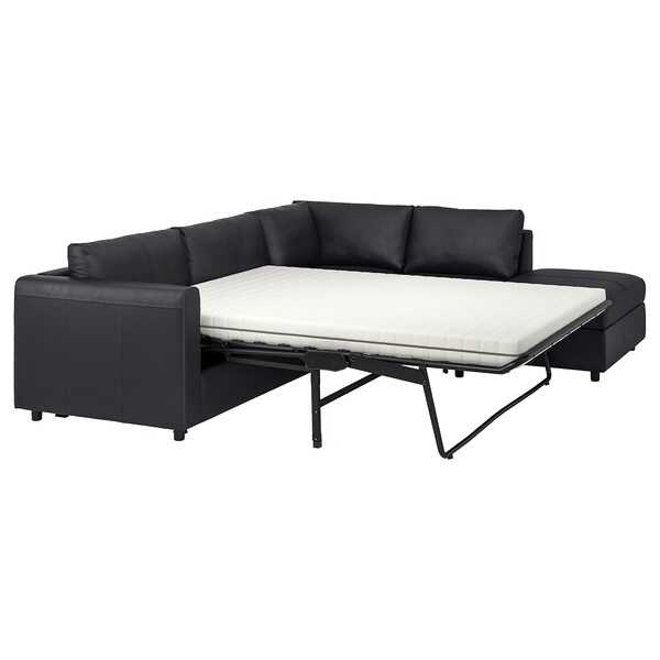 Vimle Corner Sofa Bed 4 Seat With Open End Grann Bomstad Black Ikea