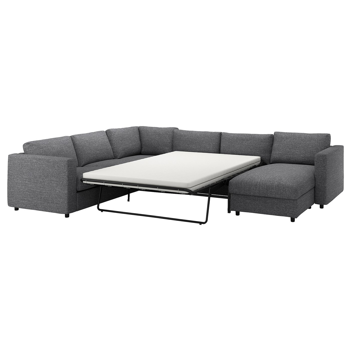 Vimle Corner Sofa Bed 5 Seat With Chaise Longue Lejde Grey