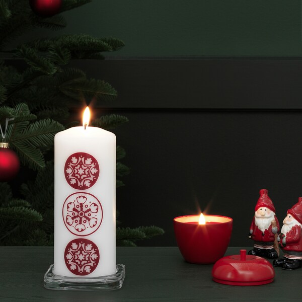 Vinter Scented Candle In Metal Tin Apple Shaped Winter Apples Red Ikea
