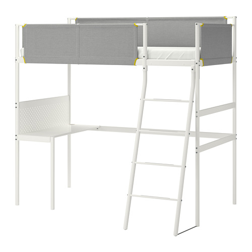 SMÅSTAD loft bed white birch/with desk with 3 drawers 994.374.65 IKEA