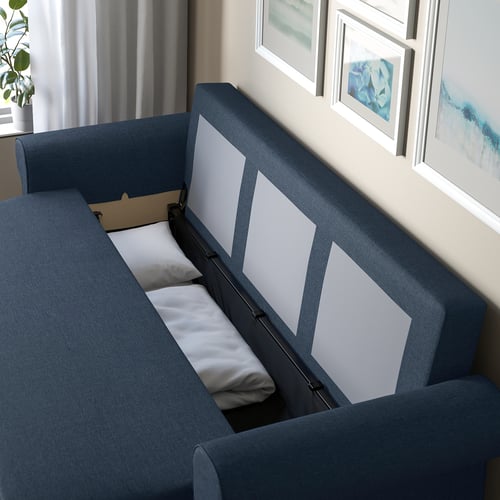 VRETSTORP 3seat sofabed Kilanda dark blue 394.912.43 IKEA