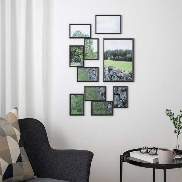 Yllevad Collage Frame For 4 Photos Black Ikea
